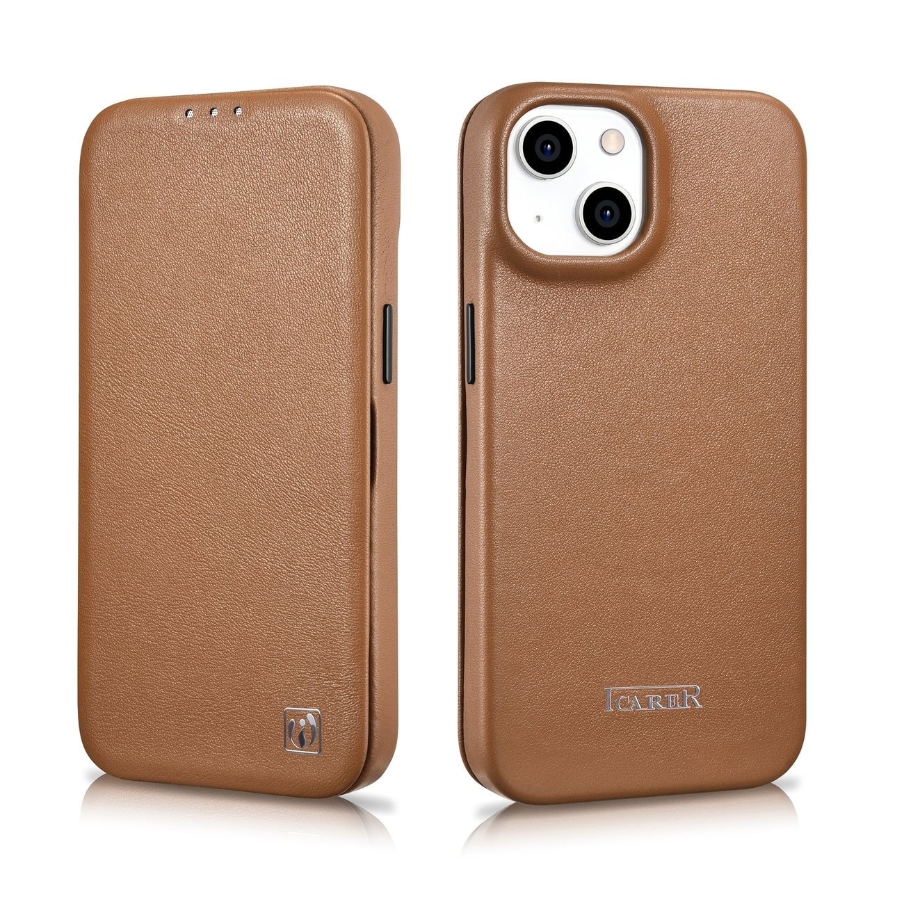 iCarer CE Premium Leather Folio Case for iPhone 14 Plus MagSafe Brown (WMI14220715-BN)