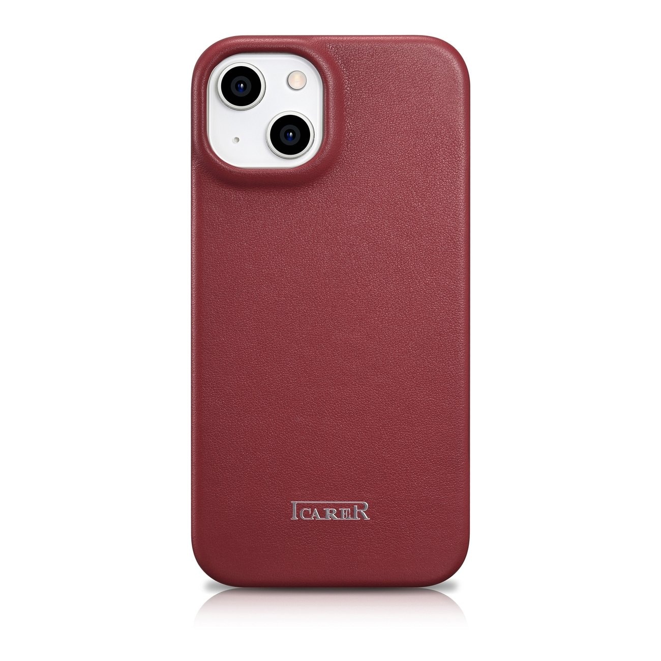 iCarer CE Premium Läder Foliofodral iPhone 14 Plus Magnetiskt MagSafe Röd (WMI14220715-RD)