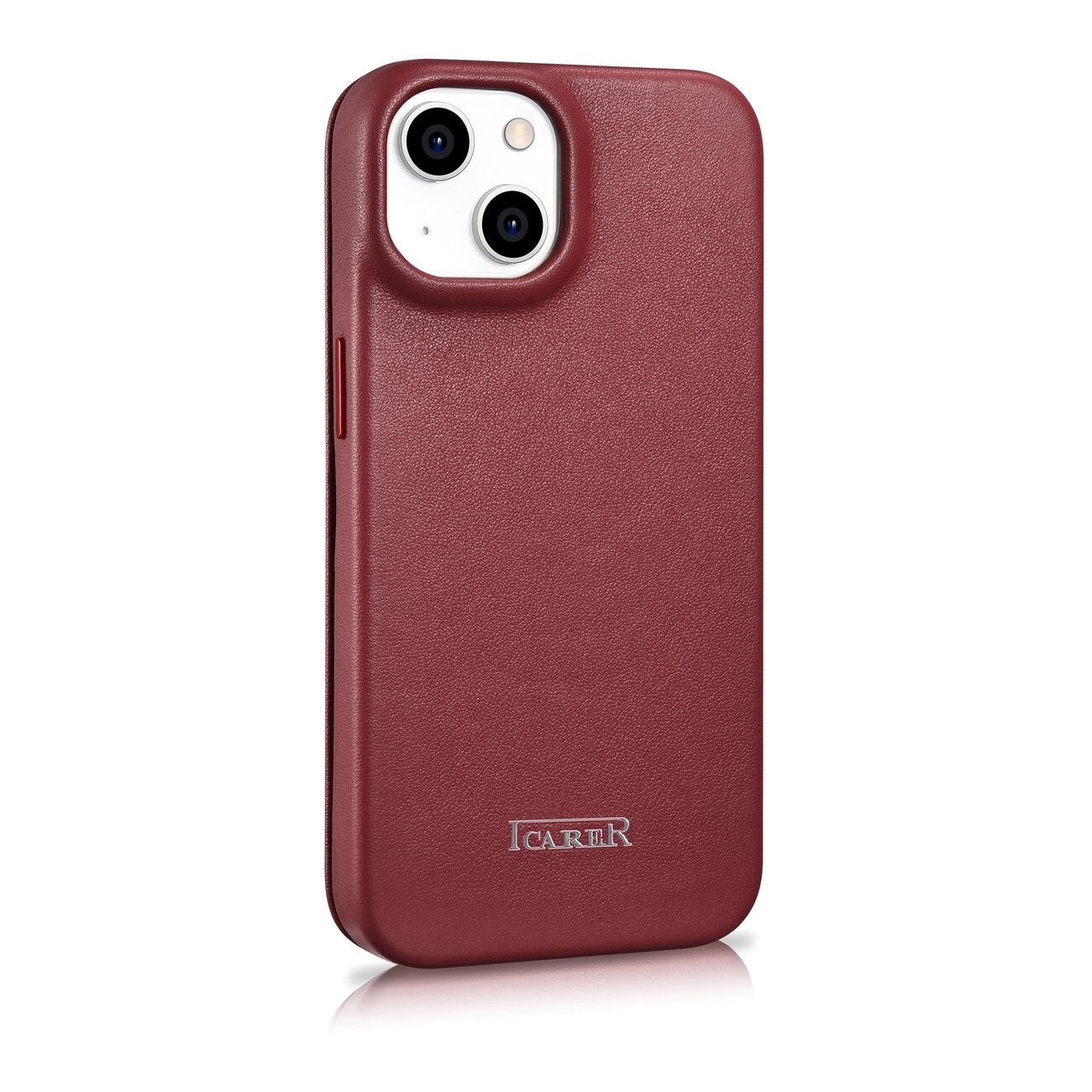iCarer CE Premium Läder Foliofodral iPhone 14 Plus Magnetiskt MagSafe Röd (WMI14220715-RD)