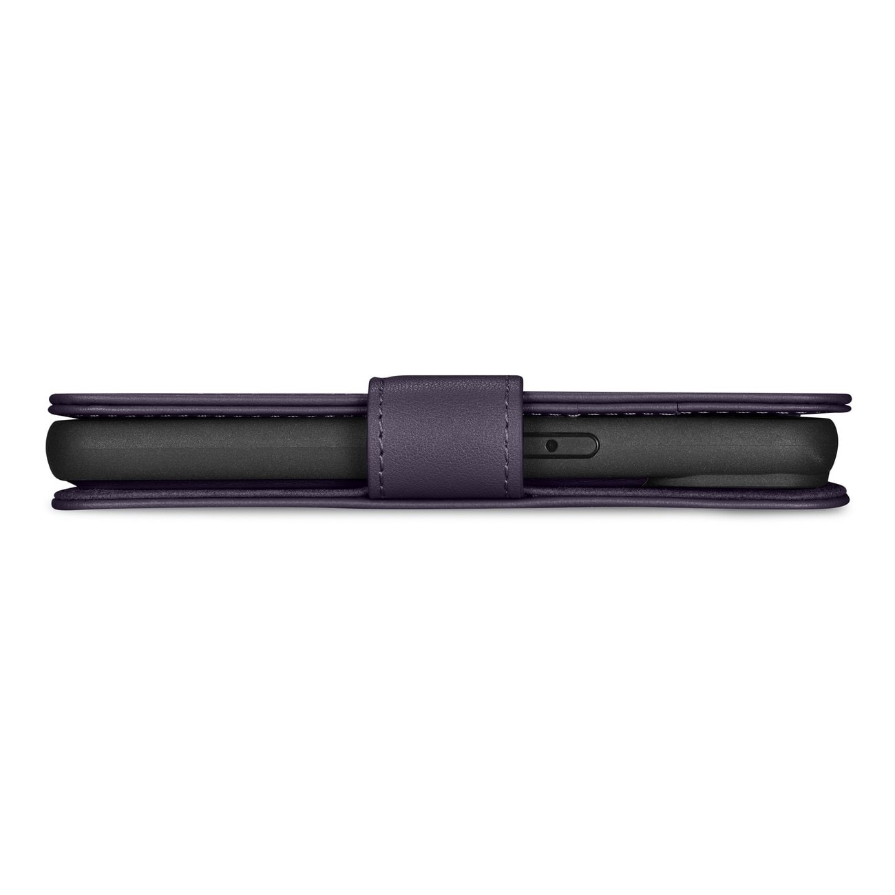 iCarer plånboksfodral 2in1-skydd iPhone 14 Plus Anti-RFID läder flipfodral mörklila (WMI14220727-DP)