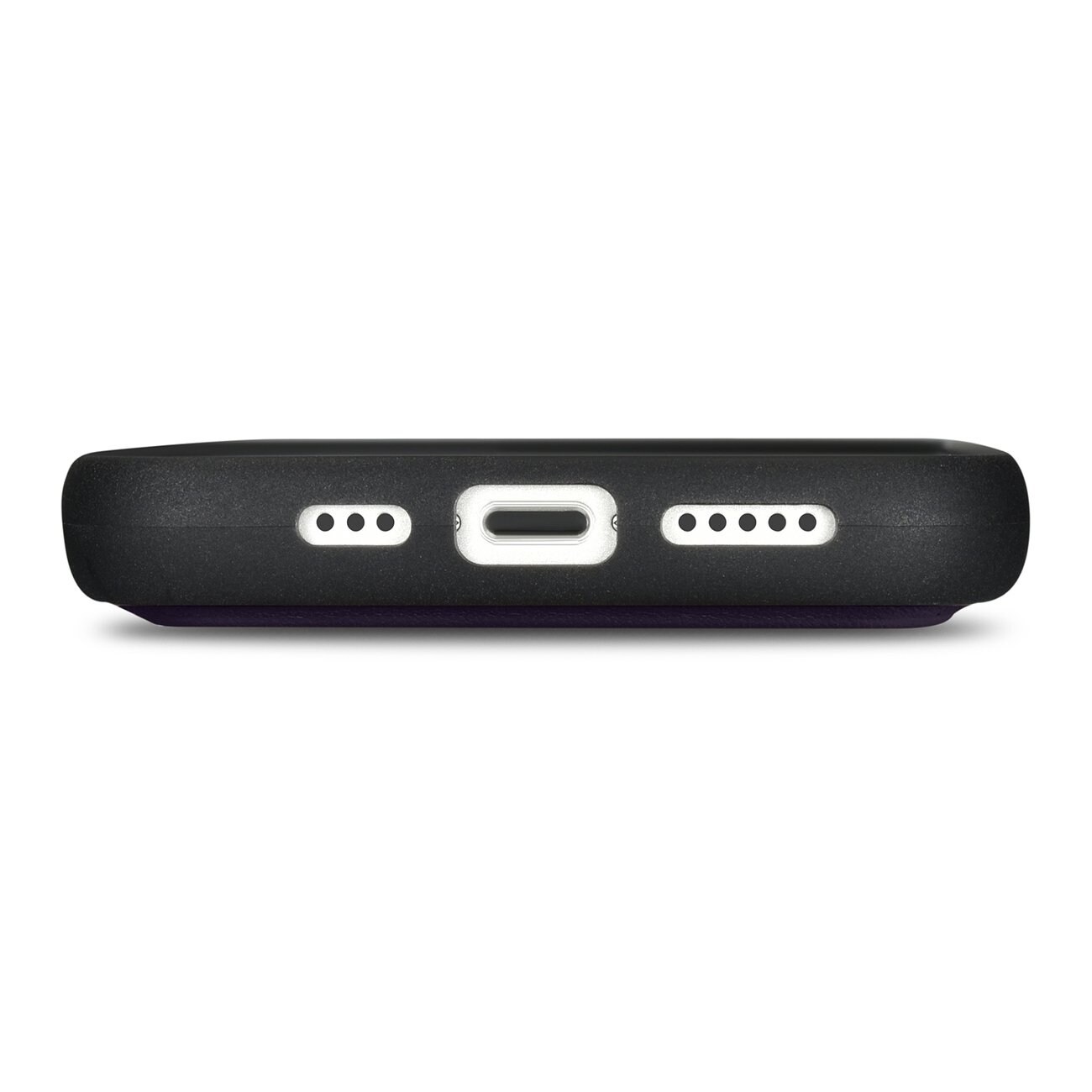 iCarer plånboksfodral 2in1-skydd iPhone 14 Plus Anti-RFID läder flipfodral mörklila (WMI14220727-DP)