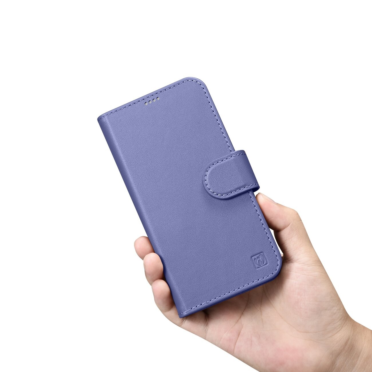 iCarer plånboksfodral 2in1 skydd iPhone 14 Plus Anti-RFID läder flipfodral ljuslila (WMI14220727-LP)