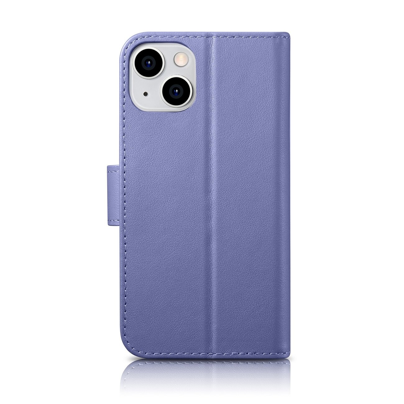 iCarer plånboksfodral 2in1 skydd iPhone 14 Plus Anti-RFID läder flipfodral ljuslila (WMI14220727-LP)