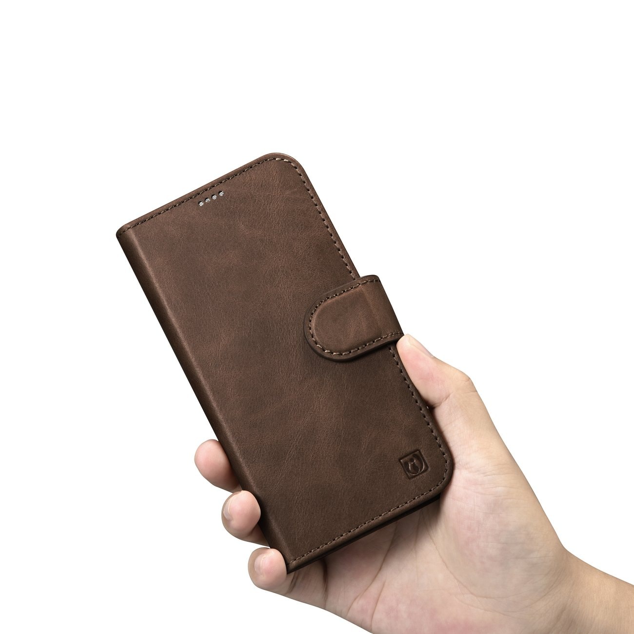 iCarer Oljevax 2in1 Plånboksfodral i Läder för iPhone 14 Plus Anti-RFID Brun (WMI14220723-BN)