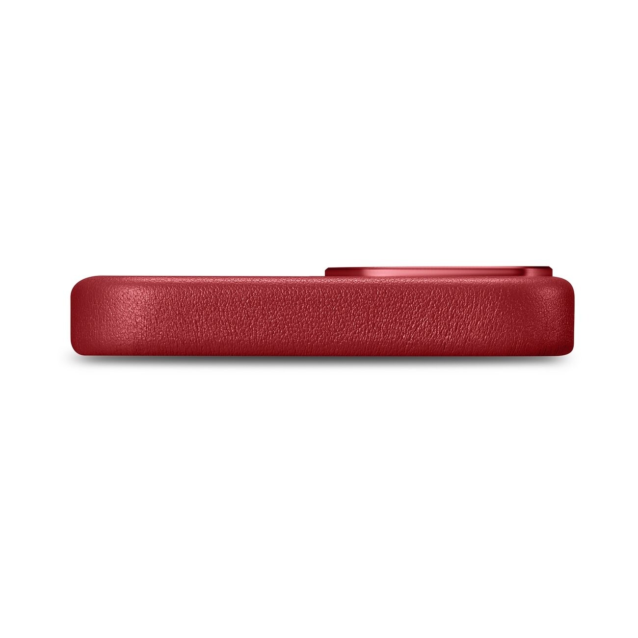 iCarer Case Läderfodral i naturläder för iPhone 14 Plus röd (kompatibel med MagSafe)