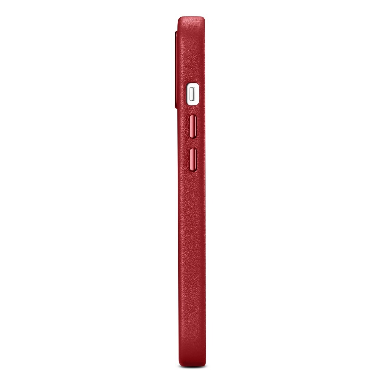 iCarer Case Läderfodral i naturläder för iPhone 14 Plus röd (kompatibel med MagSafe)