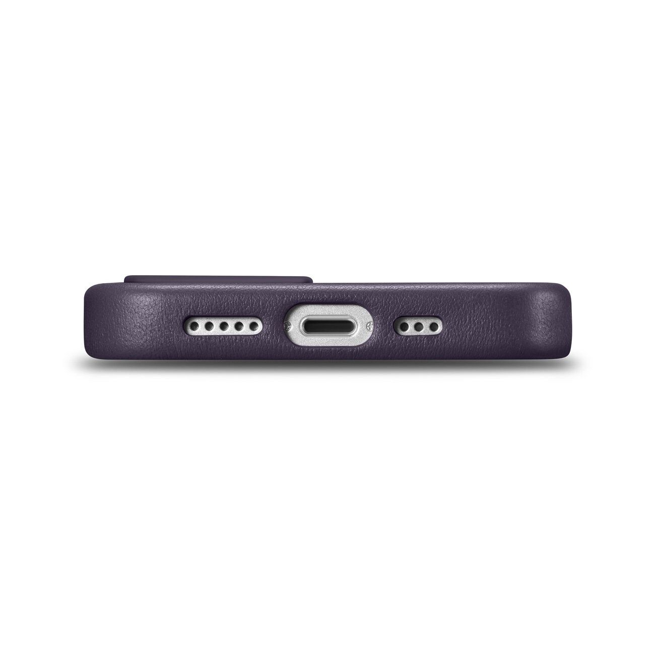 iCarer Case läderfodral för iPhone 14 Plus mörklila (MagSafe-kompatibel)