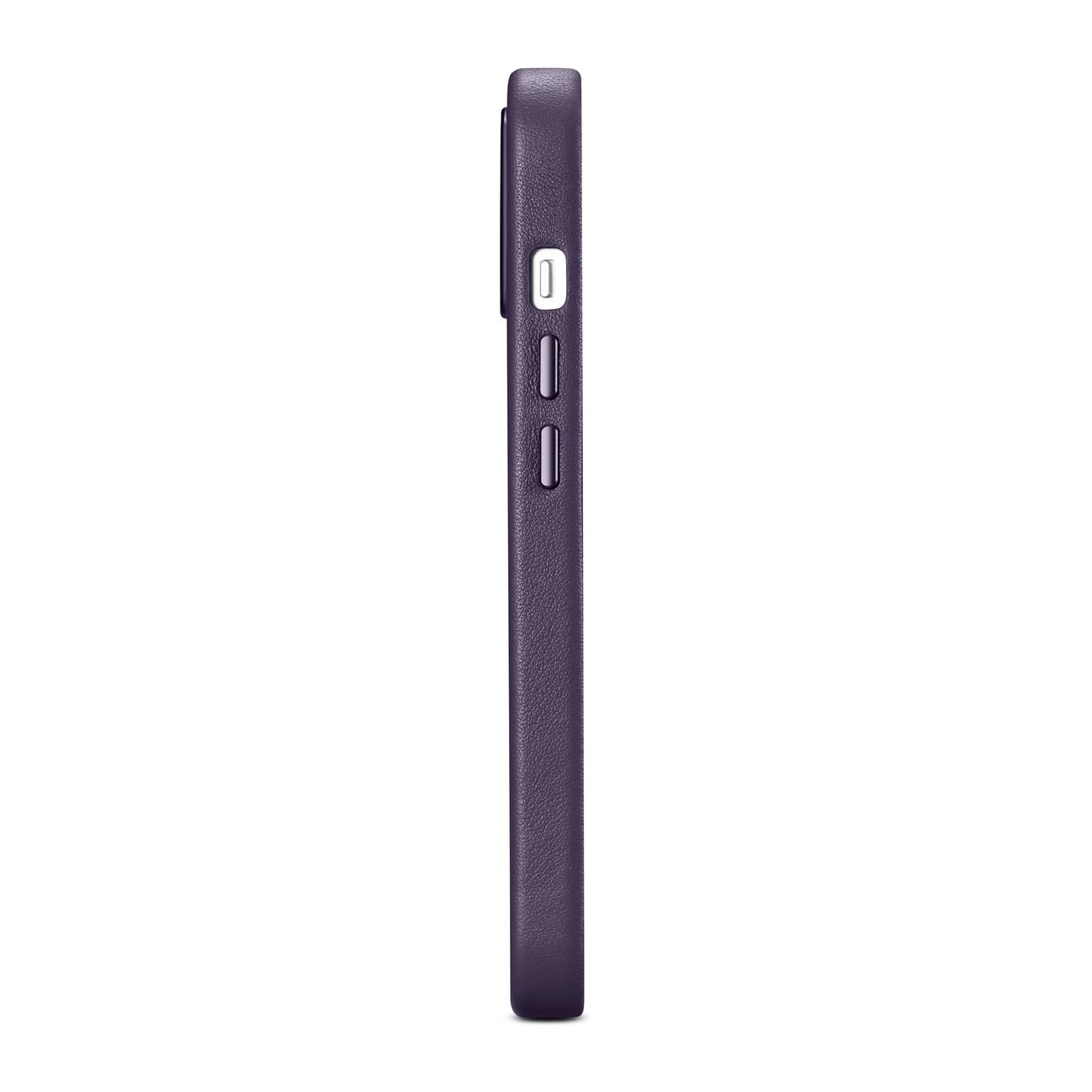 iCarer Case läderfodral för iPhone 14 Plus mörklila (MagSafe-kompatibel)