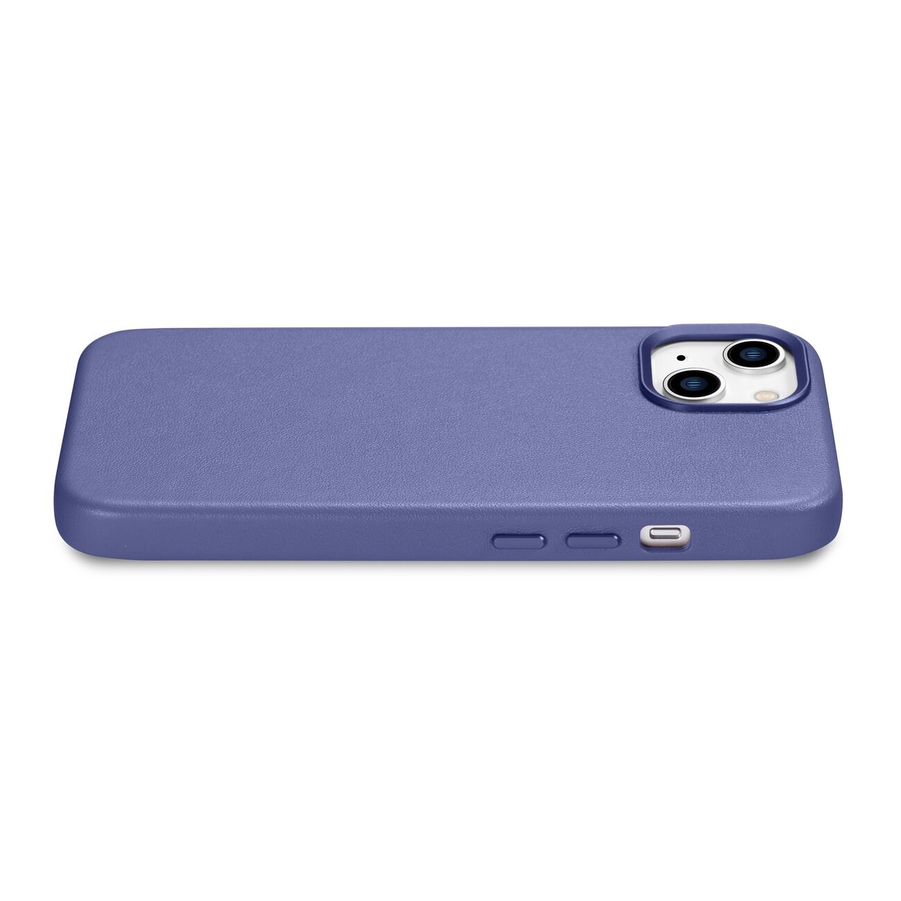 iCarer Fodral Läderöverdrag Äkta läder iPhone 14 Plus Ljuslila (MagSafe-kompatibel)
