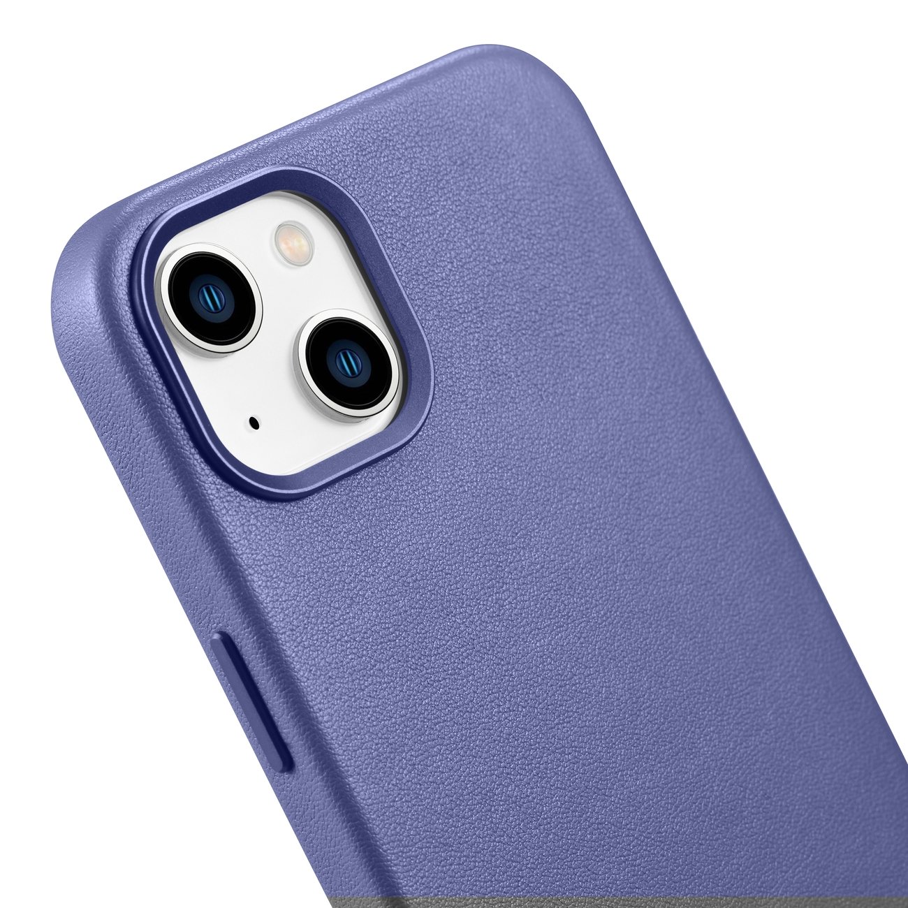 iCarer Fodral Läderöverdrag Äkta läder iPhone 14 Plus Ljuslila (MagSafe-kompatibel)