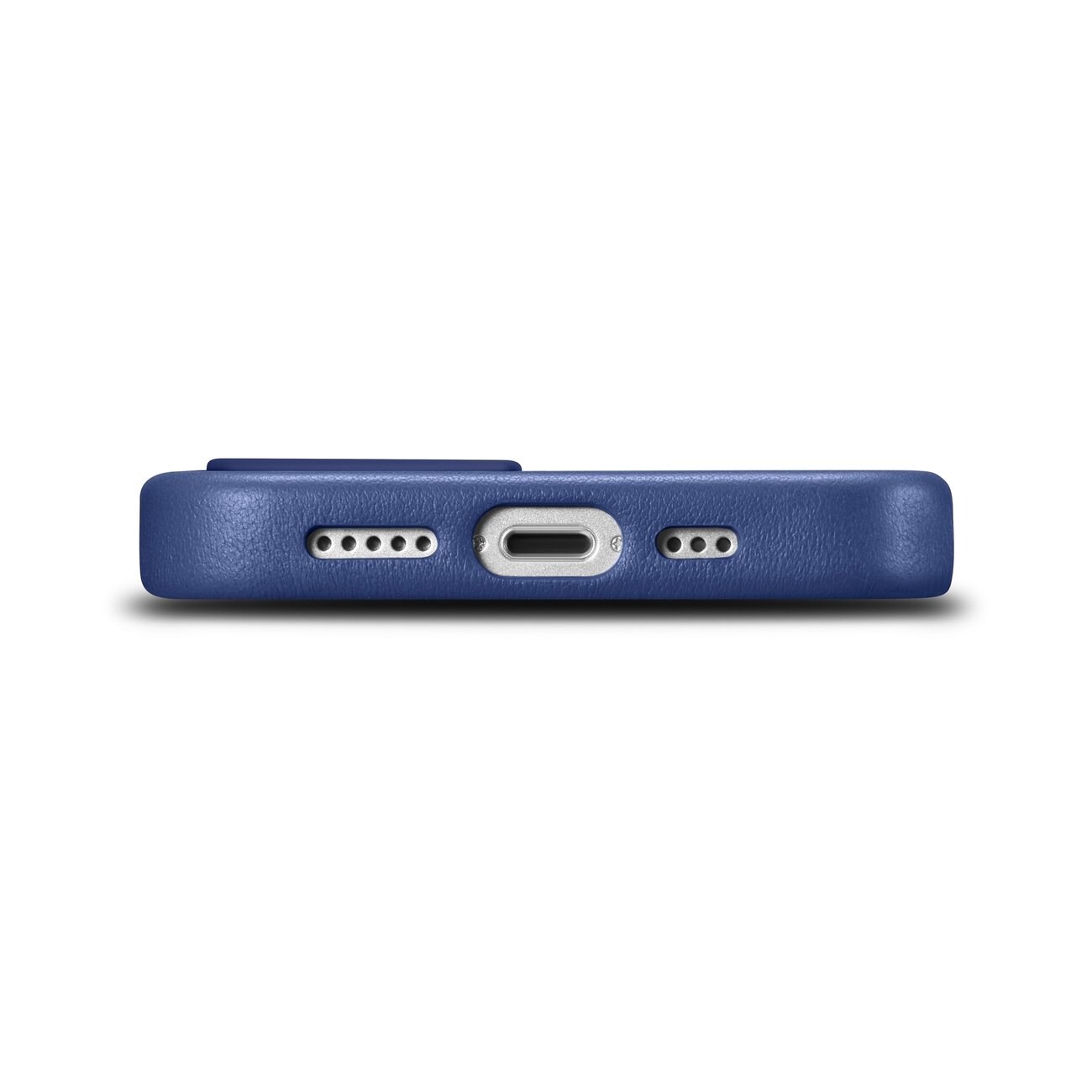 iCarer Case Läderfodral för iPhone 14 Plus äkta läderfodral blå (kompatibel med MagSafe)