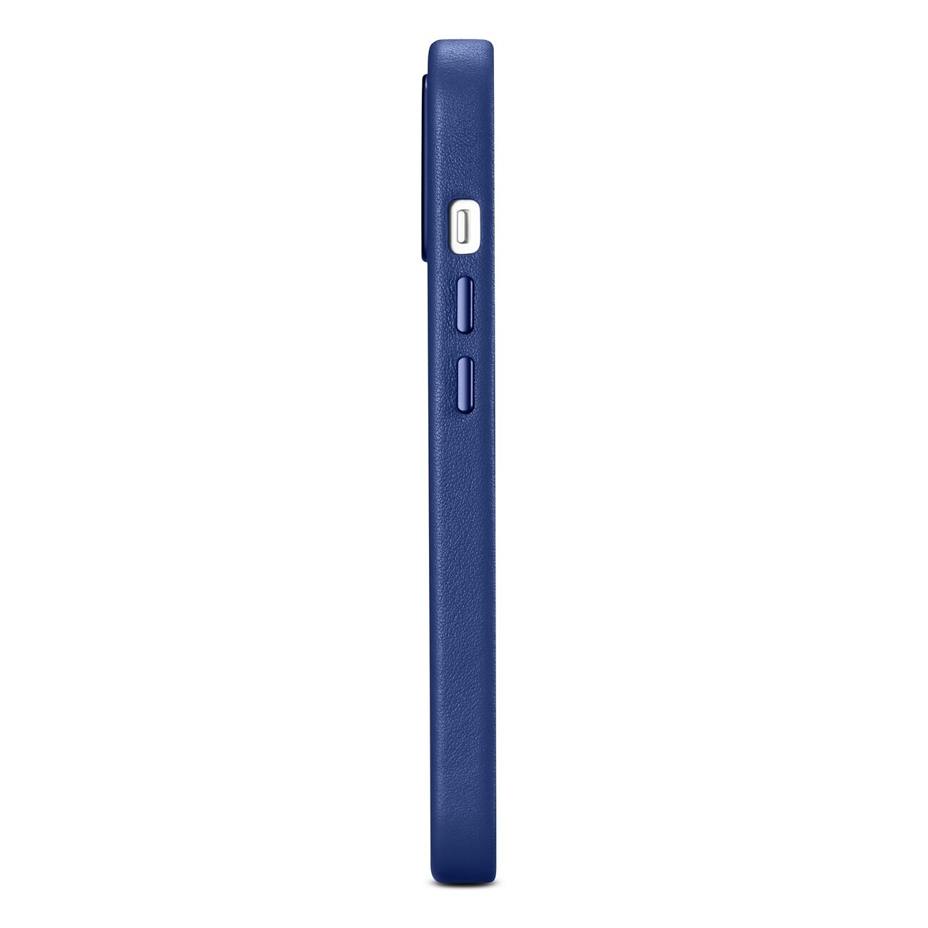 iCarer Case Läderfodral för iPhone 14 Plus äkta läderfodral blå (kompatibel med MagSafe)