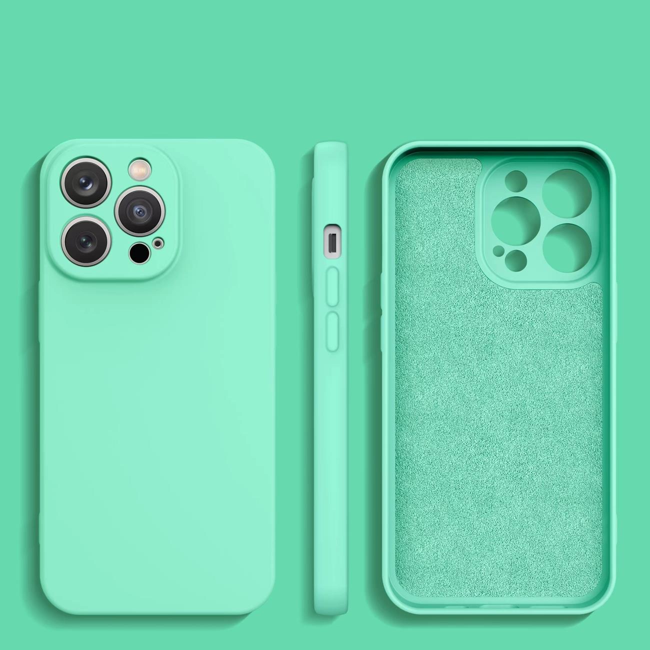 Silikonfodral iPhone 14 Plus silikonfodral mintgrönt