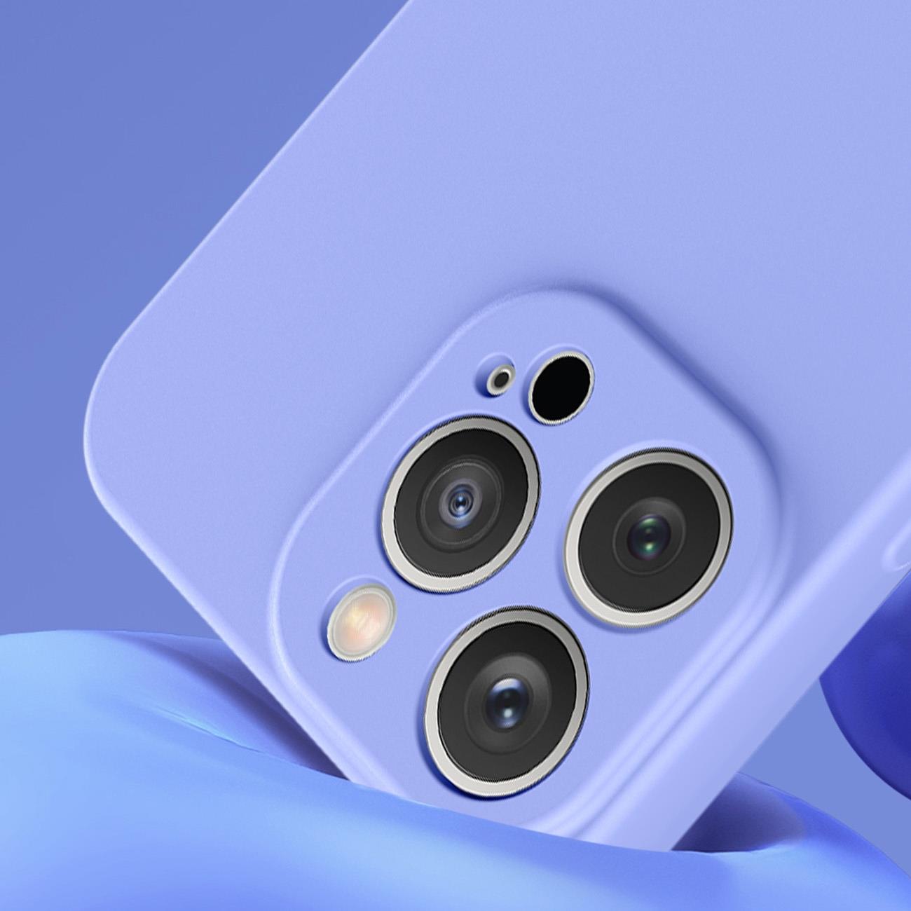 Silikonfodral iPhone 14 Plus silikonskydd beige
