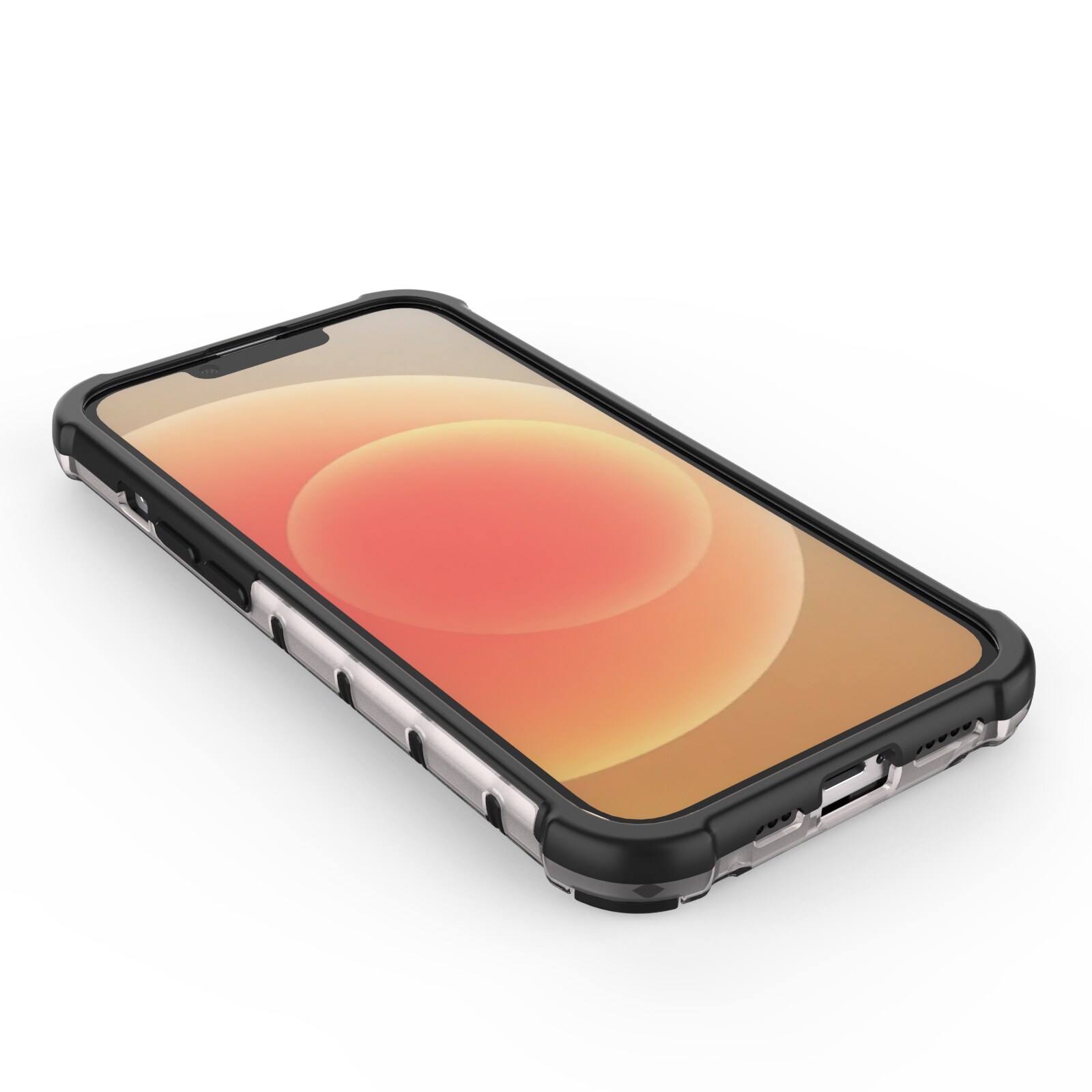 Honeycomb-fodral för iPhone 14 bepansrat hybridfodral svart