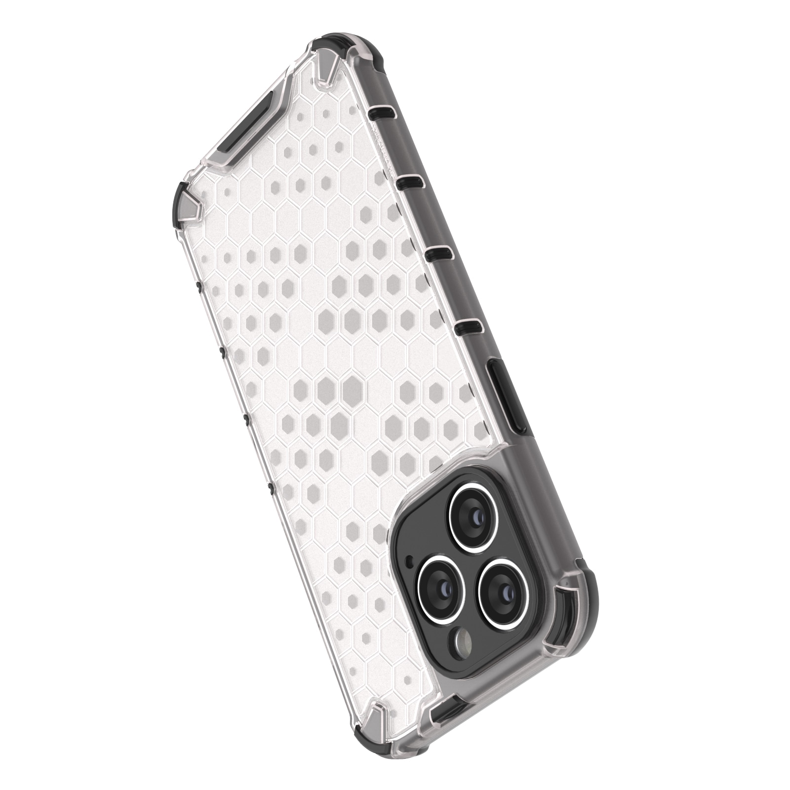 Honeycomb-fodral för iPhone 14 Pro bepansrat hybridfodral svart
