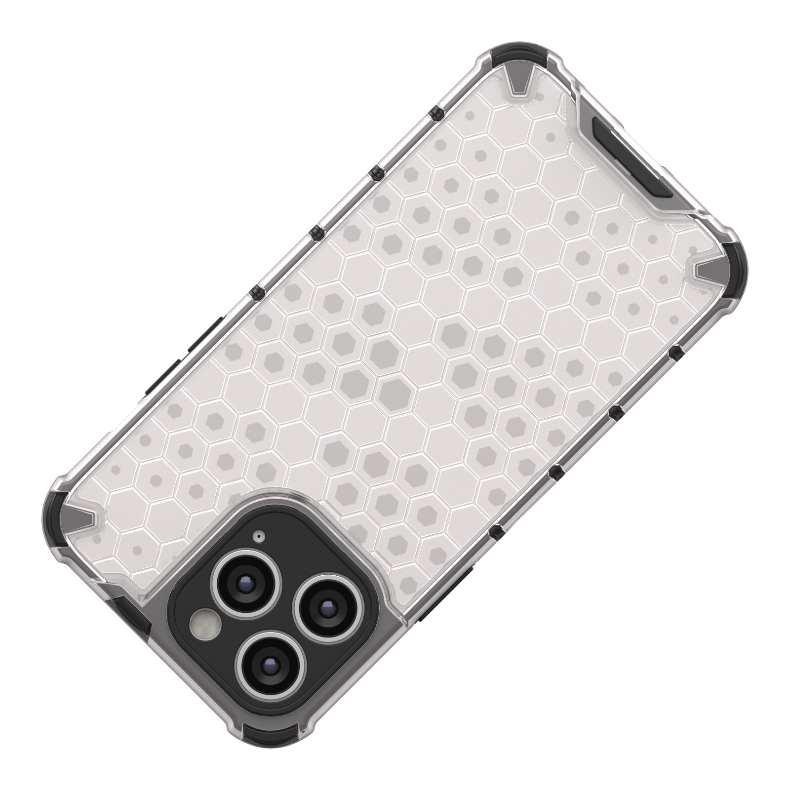 Honeycomb-fodral för iPhone 14 Pro bepansrat hybridfodral svart