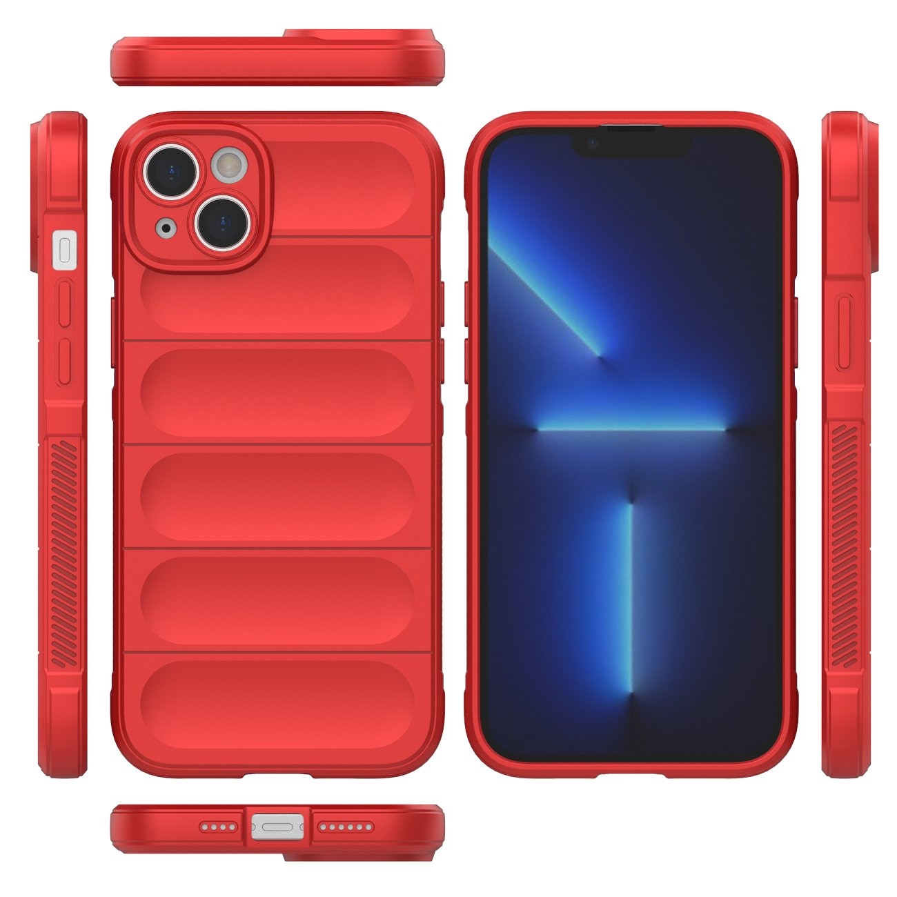 Magic Shield Case fodral för iPhone 14 Plus flexibelt pansarskydd röd