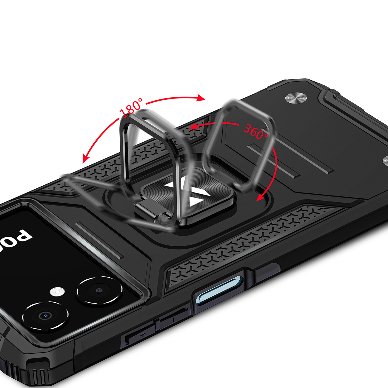Wozinsky Ring Armor fodral för Samsung Galaxy A03 pansarskydd magnetisk hållare ring svart