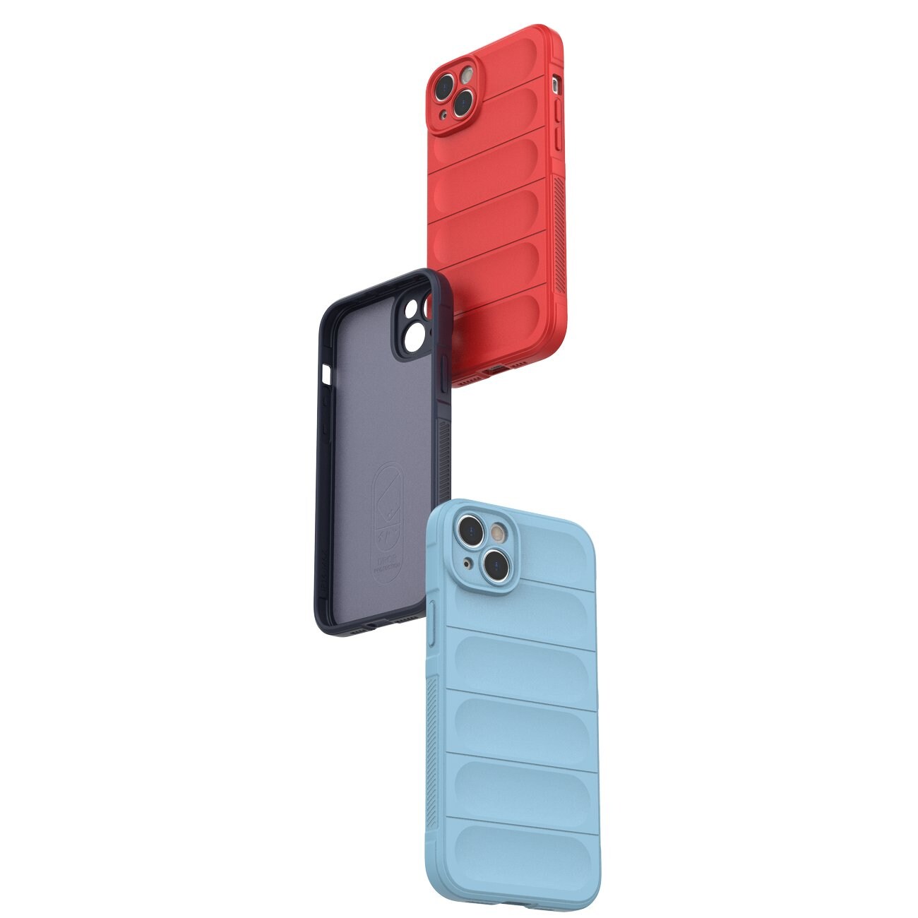 Magic Shield Case fodral för iPhone 14 Plus elastiskt pansarfodral i vinrött