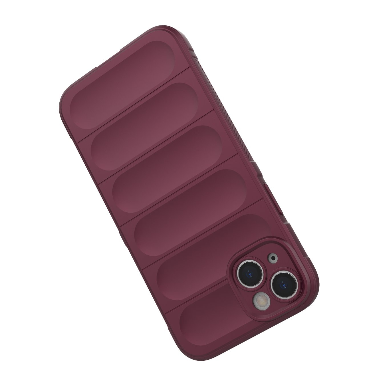 Magic Shield Case fodral för iPhone 14 Plus elastiskt pansarfodral i vinrött