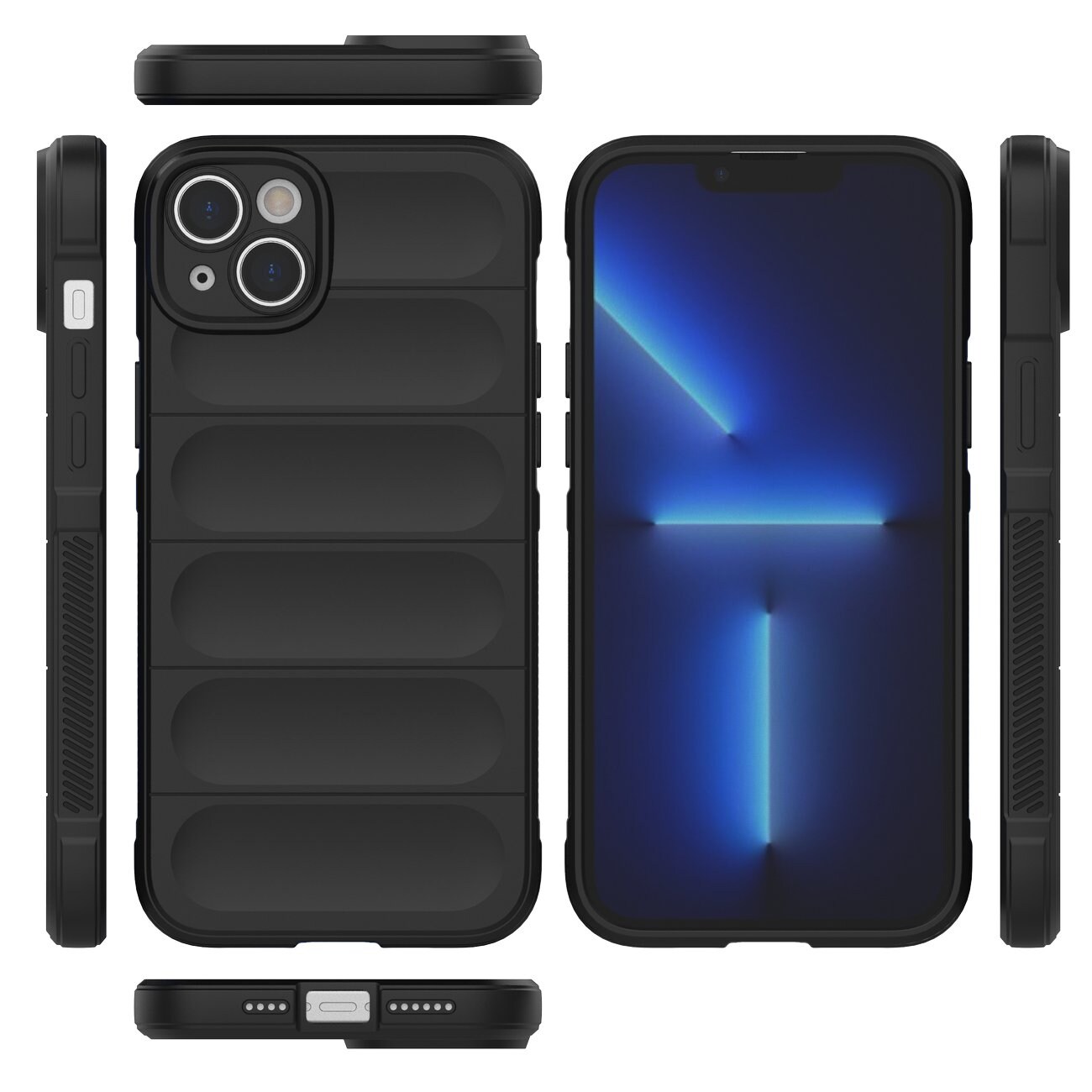 Magic Shield Case fodral för iPhone 14 Plus flexibelt pansarskyddat mörkblått fodral