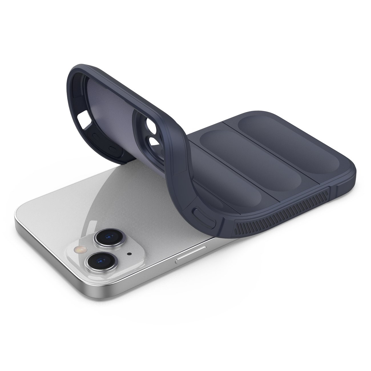 Magic Shield Case fodral för iPhone 14 Plus flexibelt pansarskyddat mörkblått fodral