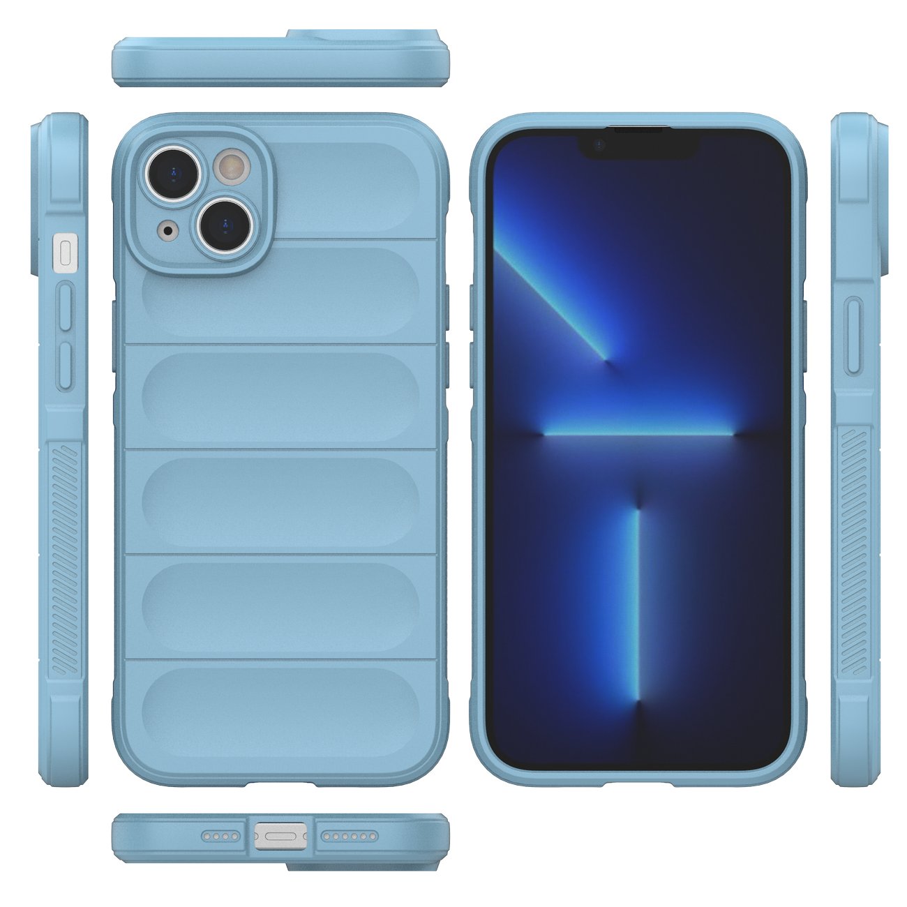 Magic Shield Case fodral för iPhone 14 Plus flexibelt pansarfodral ljusblått