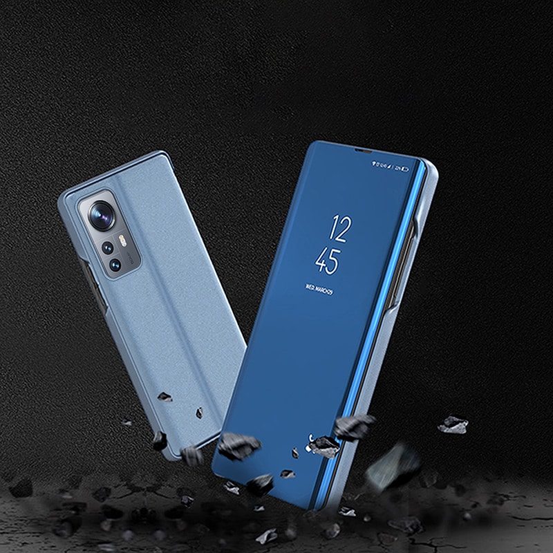 Clear View Case cover til Xiaomi 12 Lite cover med flap sort