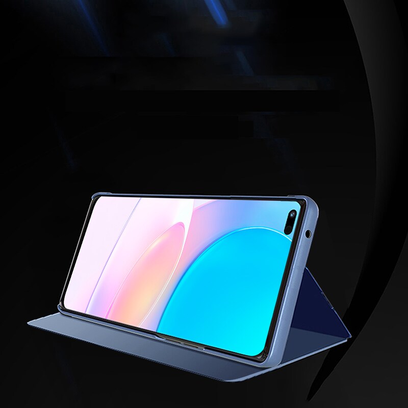 Clear View Case cover til Huawei nova 8i cover med flap sort