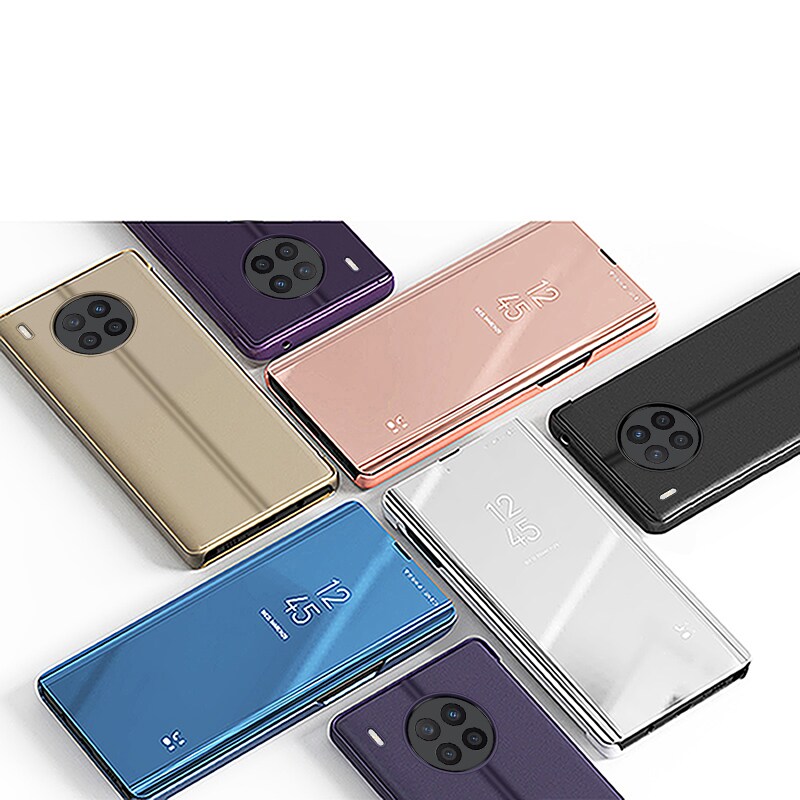 Clear View Case cover til Huawei nova 8i cover med flap sort