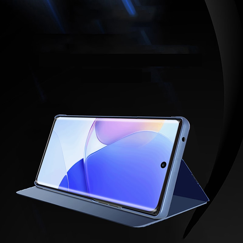 Clear View Case-etui til Huawei nova 9 flip cover sort