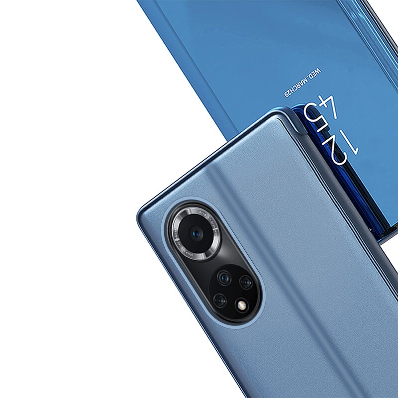 Clear View Case-etui til Huawei nova 9 flip cover sort