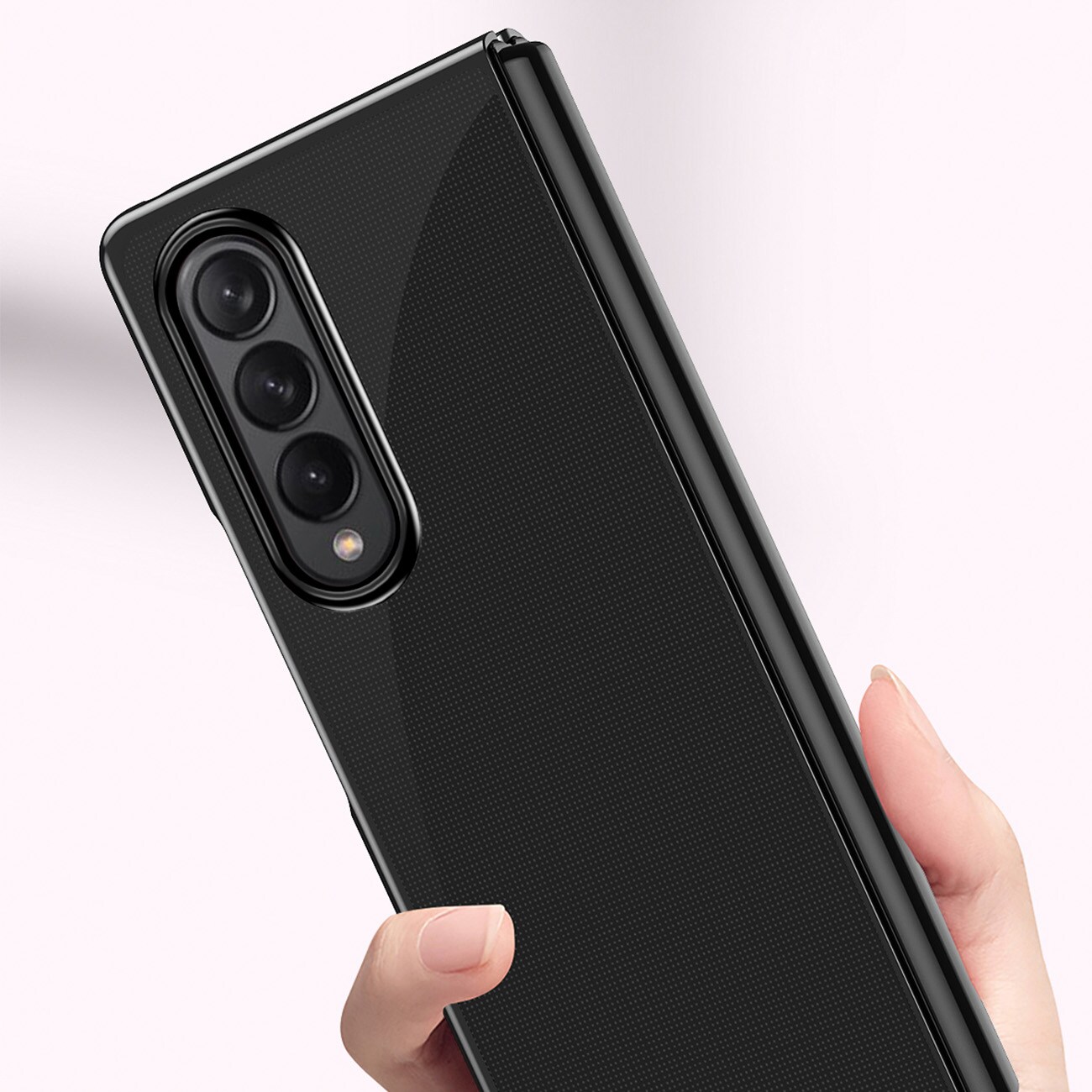 Plätering Fodral fodral för Samsung Galaxy Z Fold 4 fodral med en metallisk ram blå