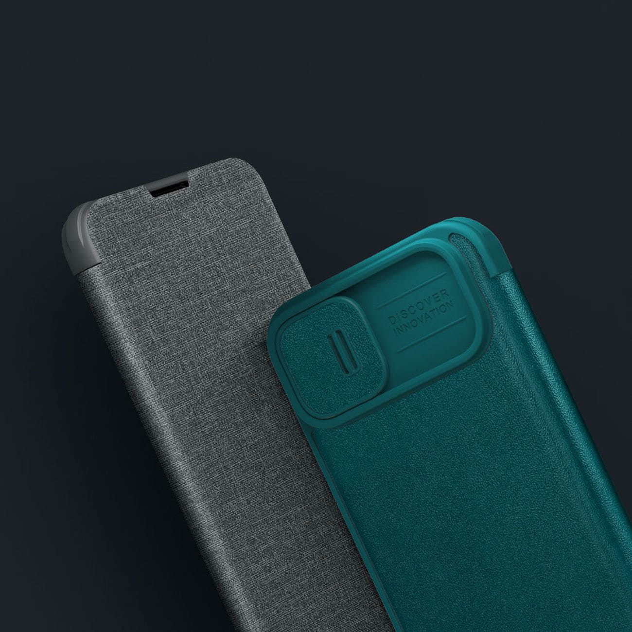 Nillkin Qin Läder Pro Case iPhone 14 Plus Kameraskydd Hölster Skydd Flip Case Svart