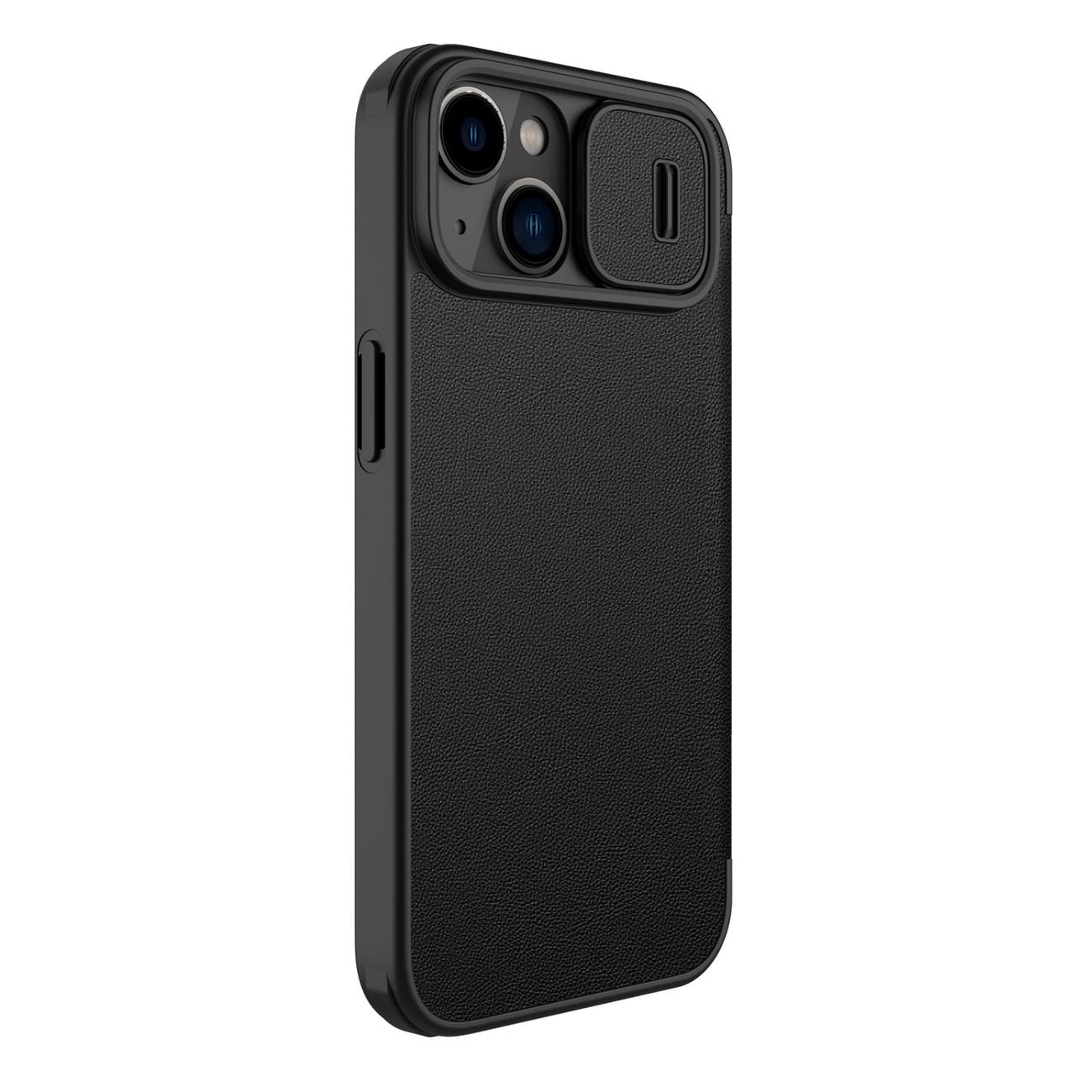 Nillkin Qin Läder Pro Case iPhone 14 Plus Kameraskydd Hölster Skydd Flip Case Svart
