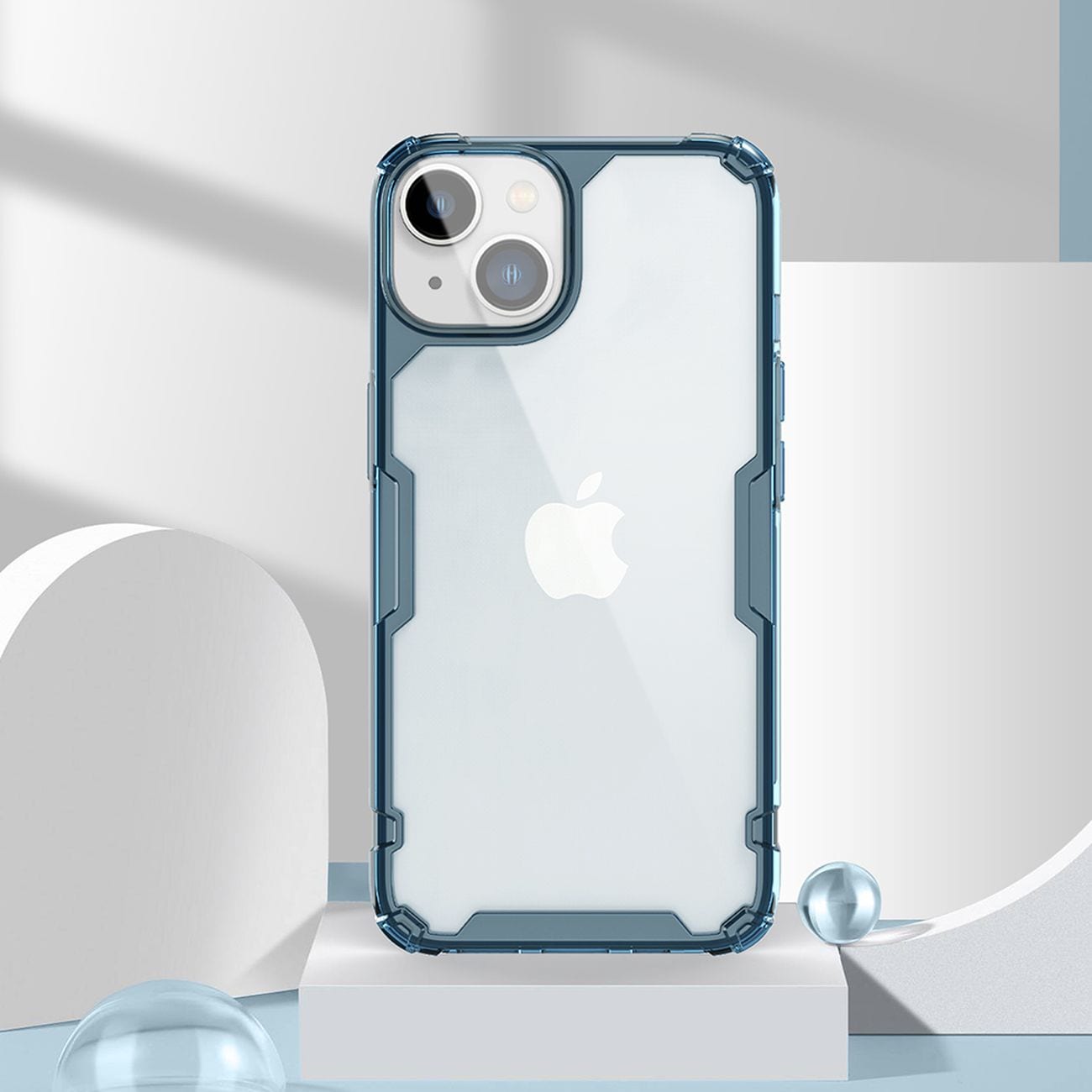 Nillkin Nature Pro iPhone 14 Plus-fodral, pansarskydd, blått fodral