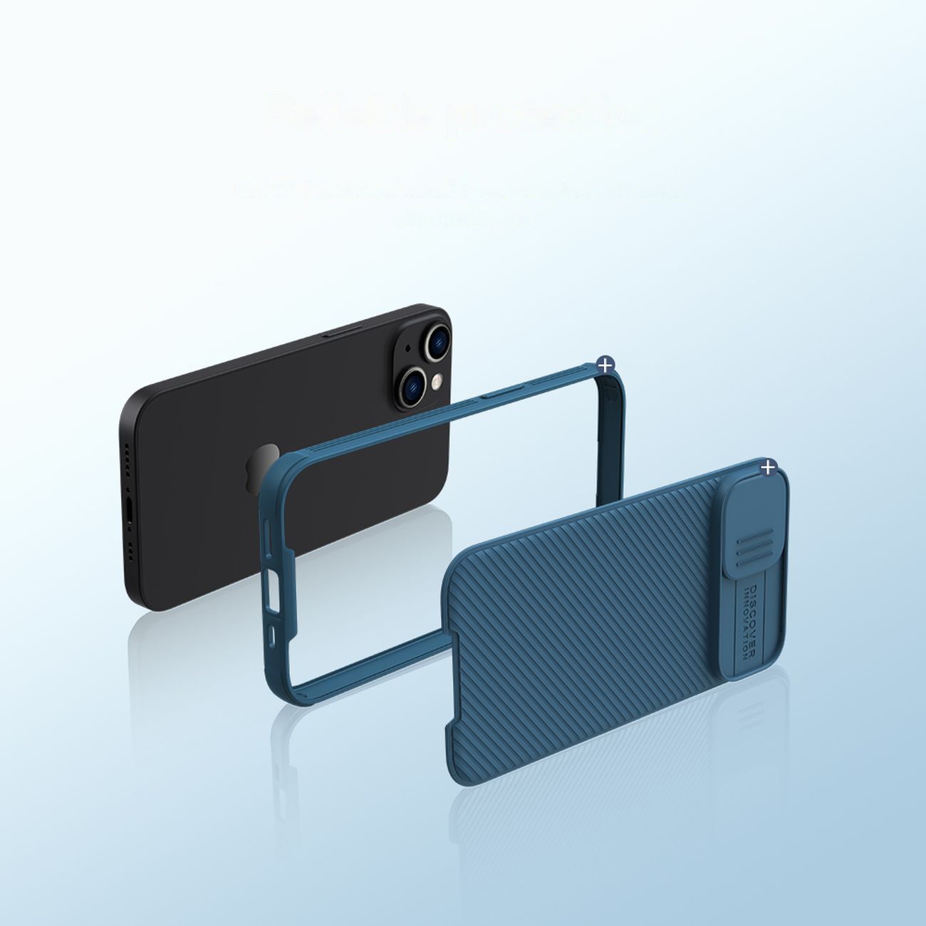 Nillkin CamShield Pro Magnetiskt Fodral iPhone 14 Plus Skydd Kameraskydd Svart (med MagSafe)