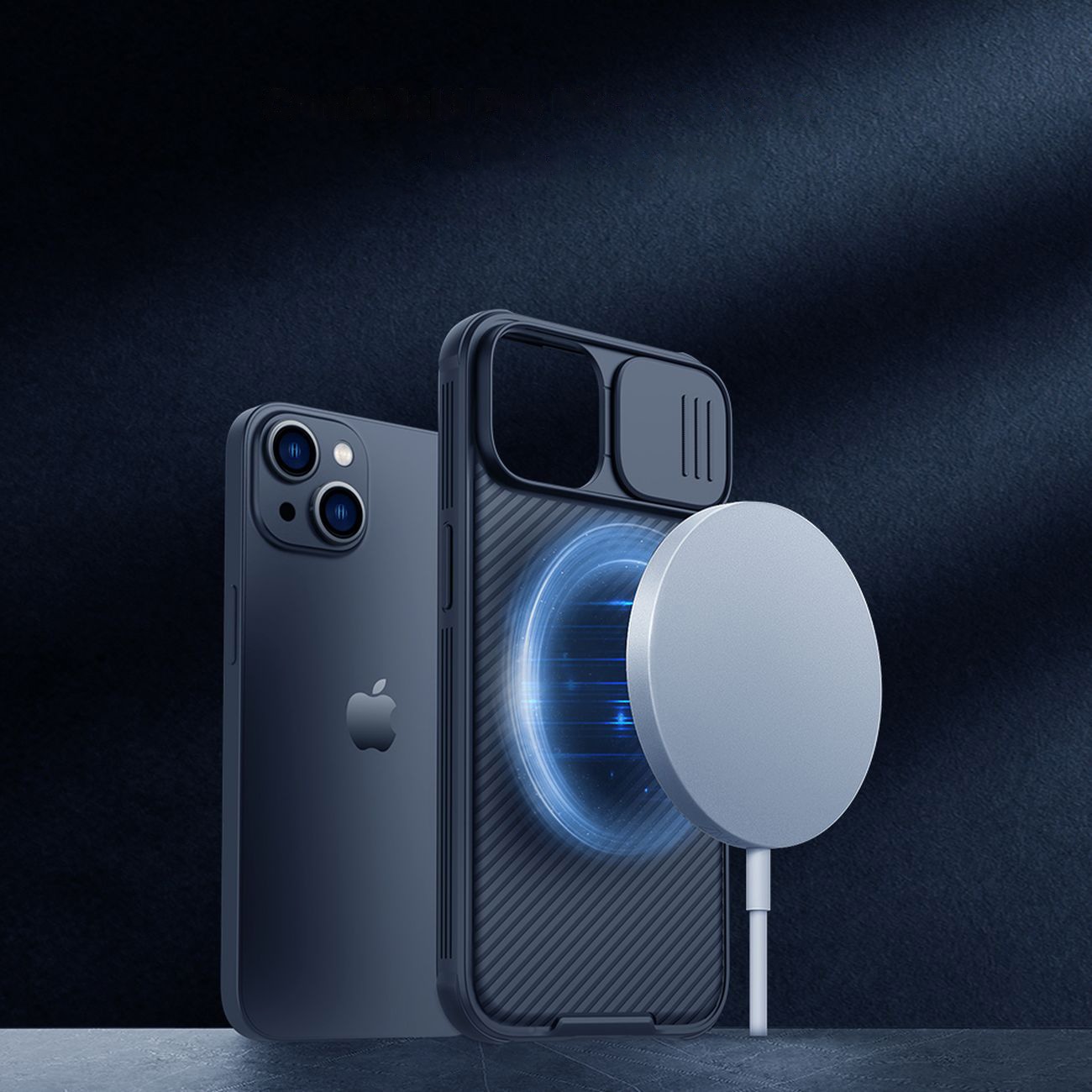 Nillkin CamShield Pro Magnetiskt Fodral iPhone 14 Plus Skydd Kameraskydd Svart (med MagSafe)