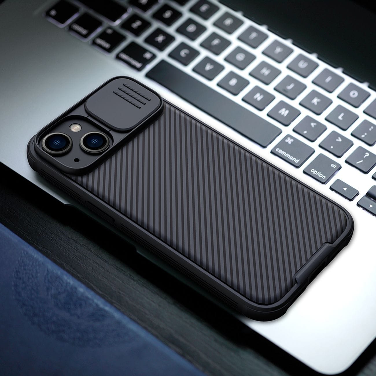Nillkin CamShield Pro Magnetiskt fodral iPhone 14 Plus Skydd Kameraskydd Blå (med MagSafe)