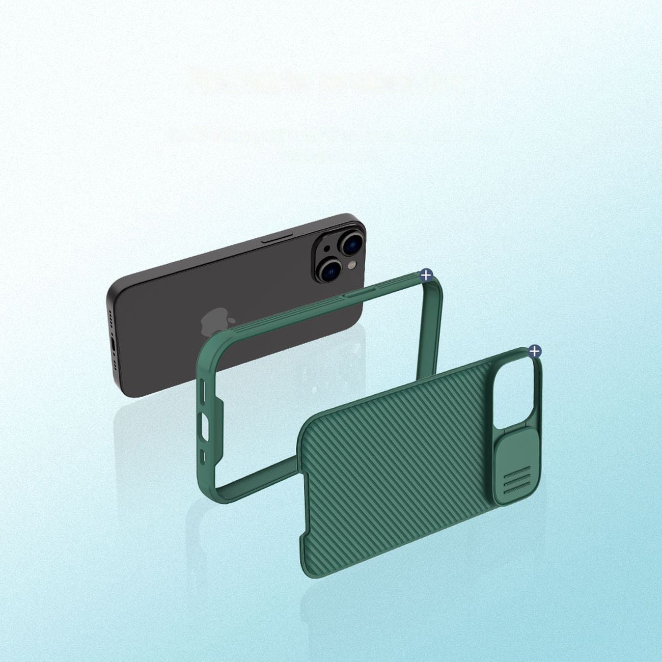 Nillkin CamShield Pro Fodral iPhone 14 Plus Pansarskydd Kameraskydd Grön