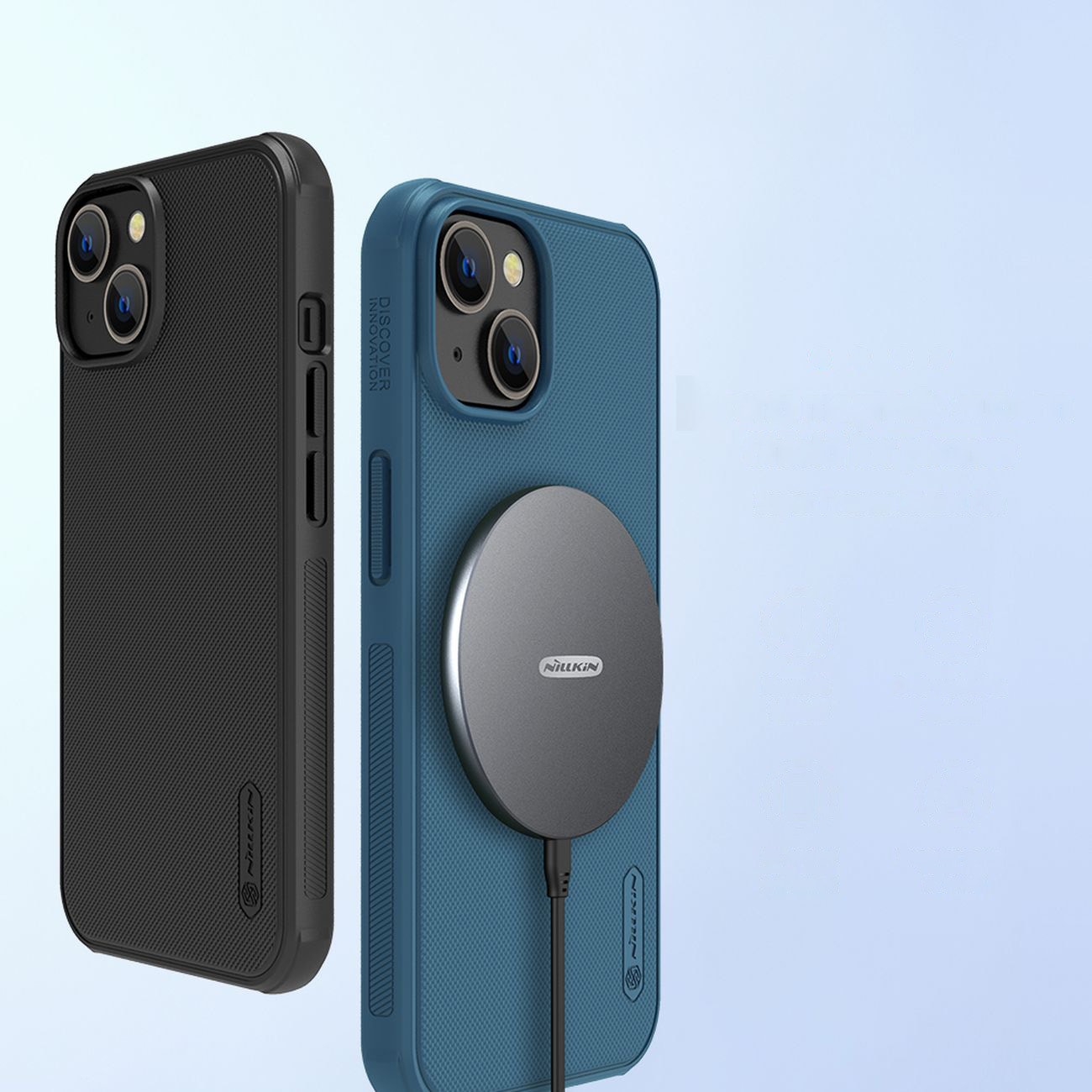 Nillkin Super Frosted Shield Pro Magnetiskt fodral för iPhone 14 Plus med MagSafe magnetisk svart