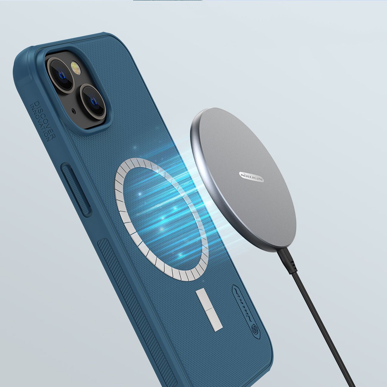 Nillkin Super Frosted Shield Pro Magnetiskt fodral för iPhone 14 Plus med MagSafe magnetisk svart