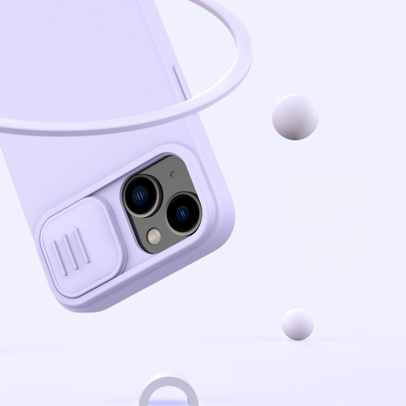 Nillkin CamShield Magnetiskt silikonfodral för iPhone 14 Plus med MagSafe och kameraskydd, Blå
