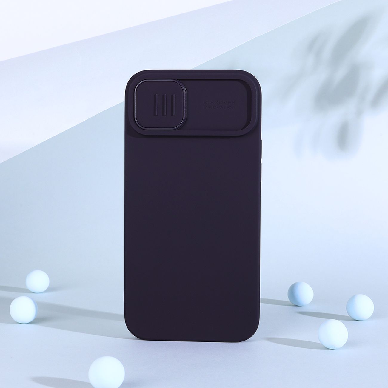 Nillkin CamShield Magnetiskt silikonfodral för iPhone 14 Plus med MagSafe och kameraskydd, Blå