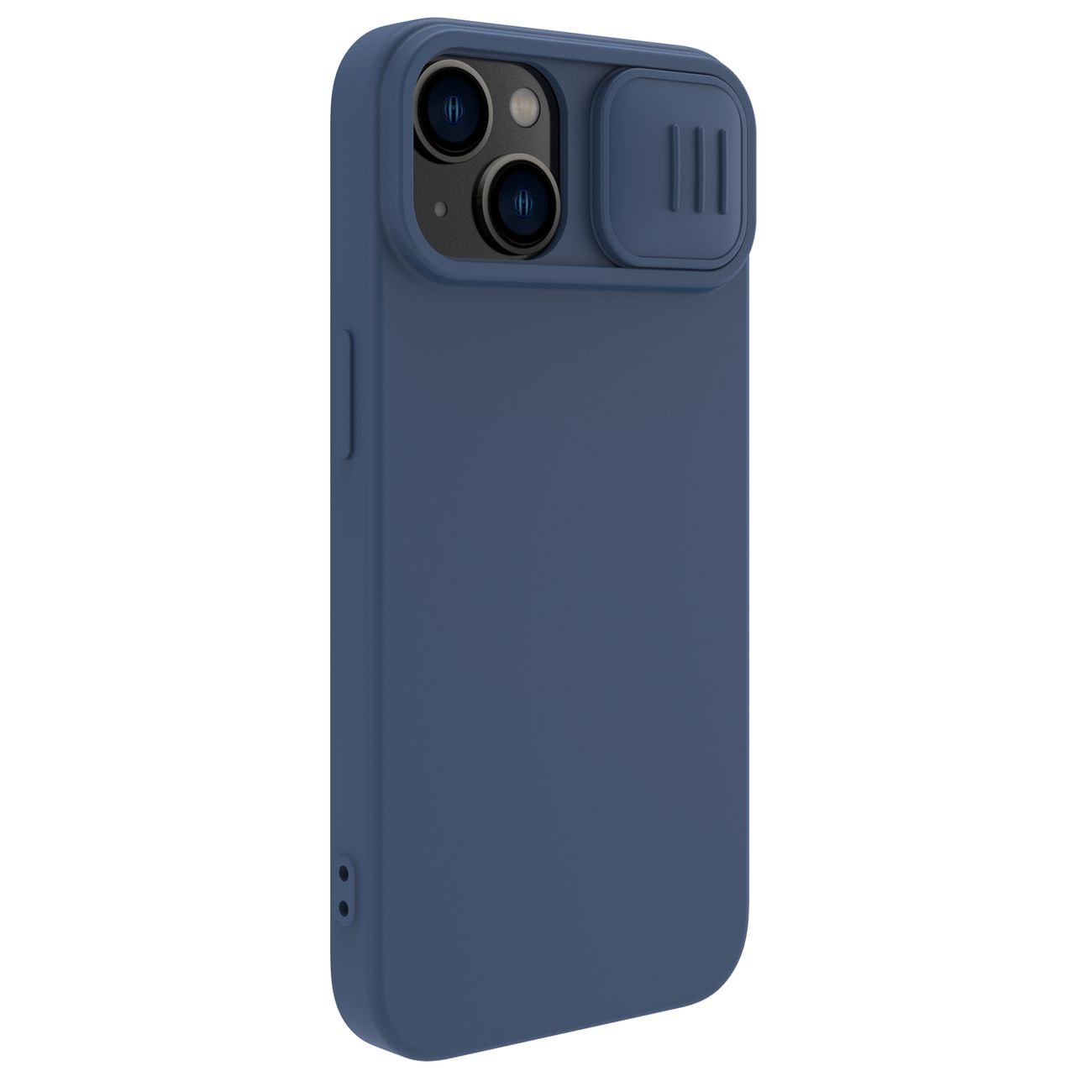 Nillkin CamShield Magnetiskt silikonfodral för iPhone 14 Plus med MagSafe och kameraskydd, Blå