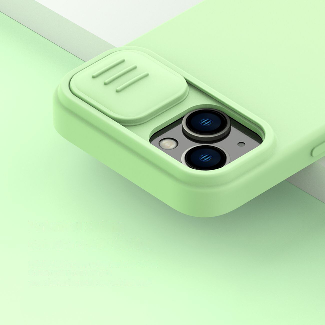 Nillkin CamShield Magnetiskt silikonfodral för iPhone 14 Plus med MagSafe och kameraskydd, Blå