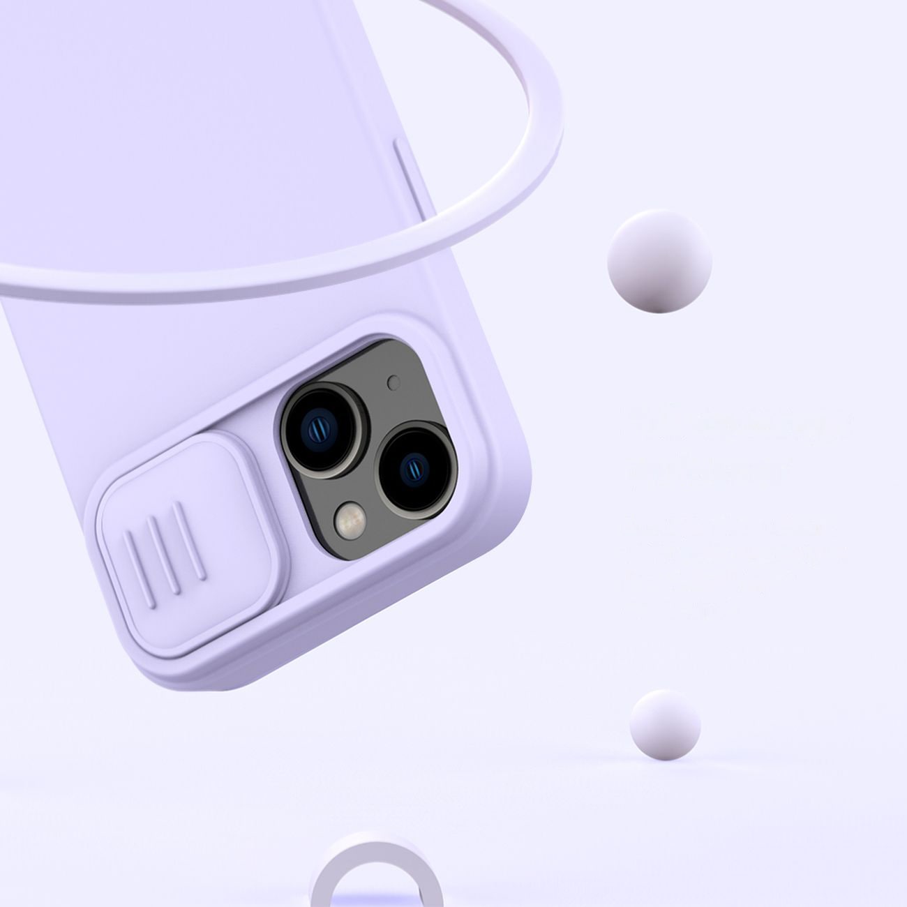Nillkin CamShield Silky Silikonfodral iPhone 14 Plus Fodral med kameraskydd Blå
