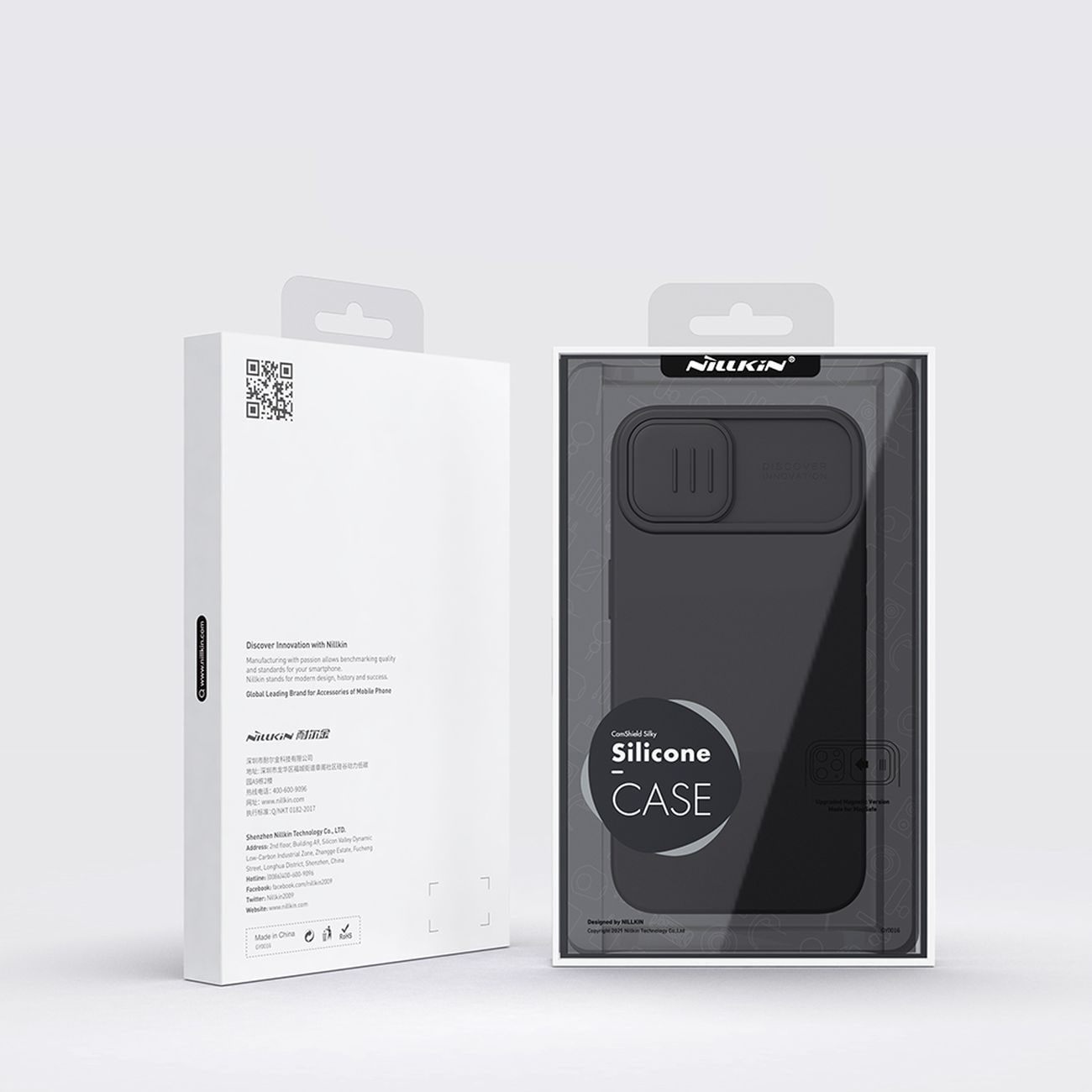 Nillkin CamShield Silky Silikonfodral iPhone 14 Plus Fodral med kameraskydd Blå