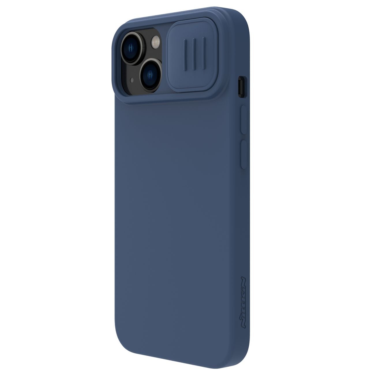 Nillkin CamShield Silky Silikonfodral iPhone 14 Plus Fodral med kameraskydd Blå